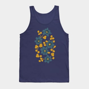 Floral pattern. Hepatica flowers Tank Top